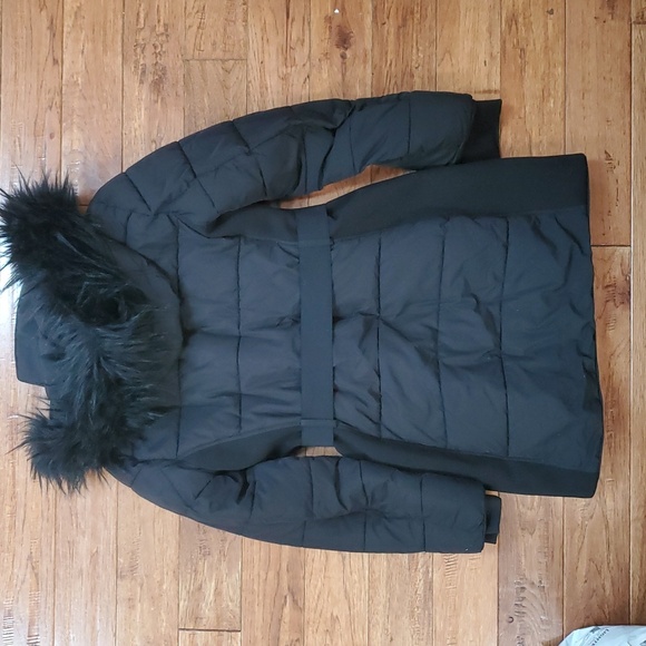 Desigual Black Rose Embossed Puffer Jacket Parka - Picture 6 of 14